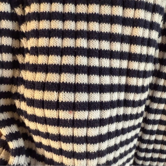 Janie and Jack Mockneck Striped Sweater Dress Navy and White Size 2T - Picture 6 of 10